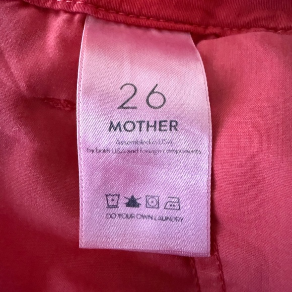 MOTHER Women’s Red No Zip Misfit Jogger Pant Size 26 Casual Travel - Picture 7 of 10
